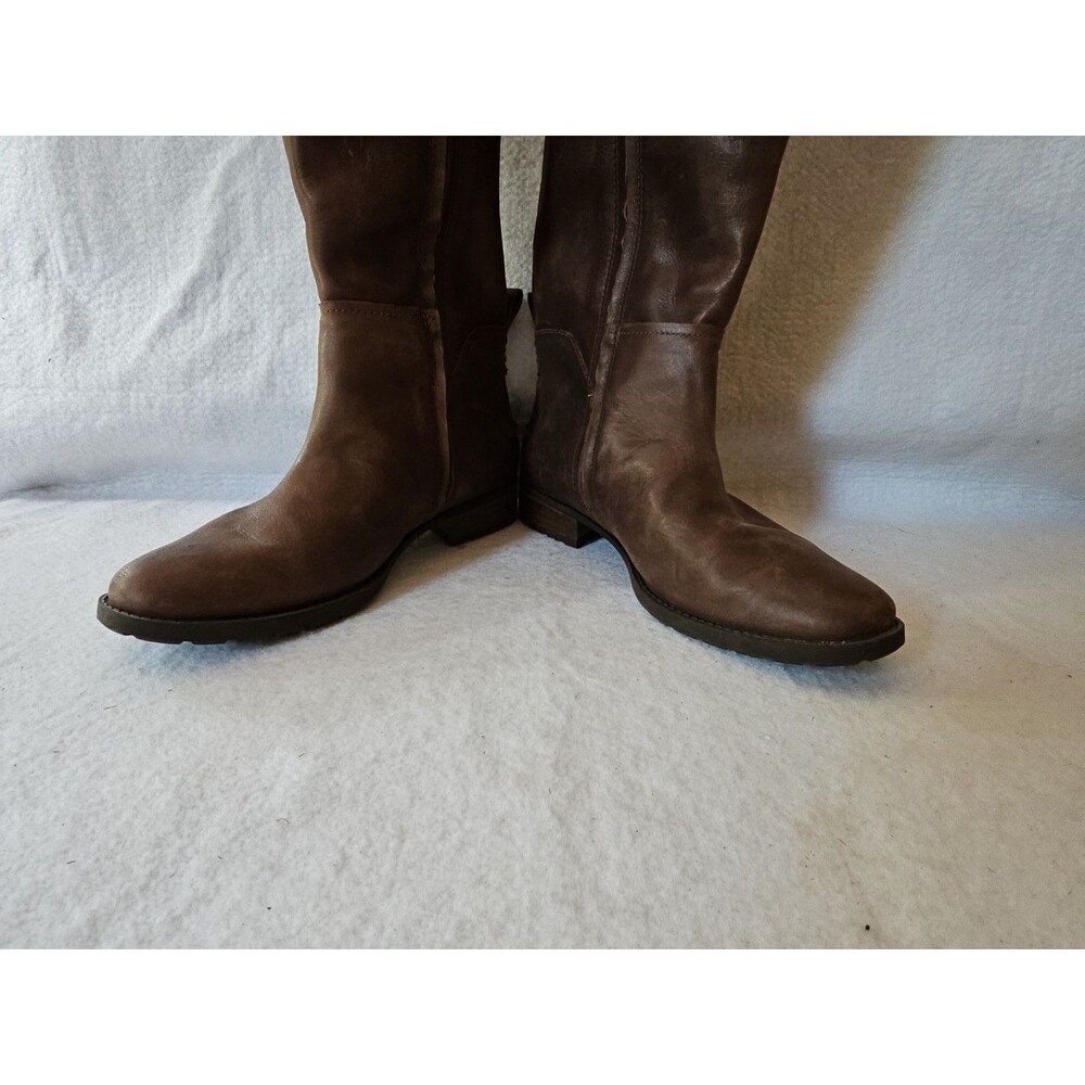 Ugg Boots Women's Leigh Brown Leather Riding Boots Size 7.5 - Picture 8 of 11